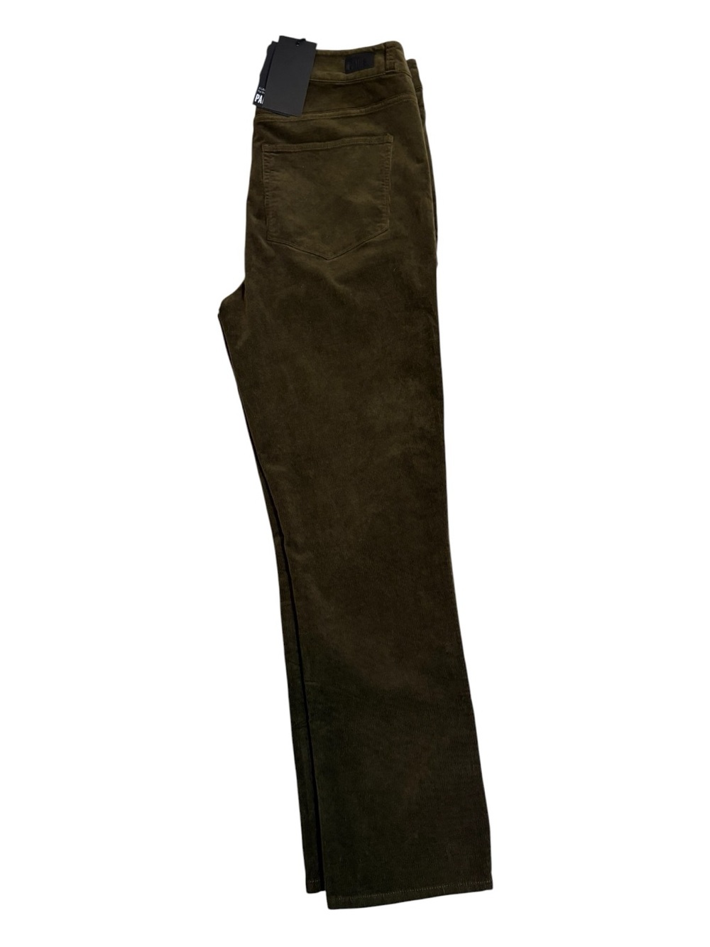 PAIGE Cindy Dark Brushed Olive Fine Wale Corduroy Jeans ~ NWT ~ size 31 - Picture 5 of 12